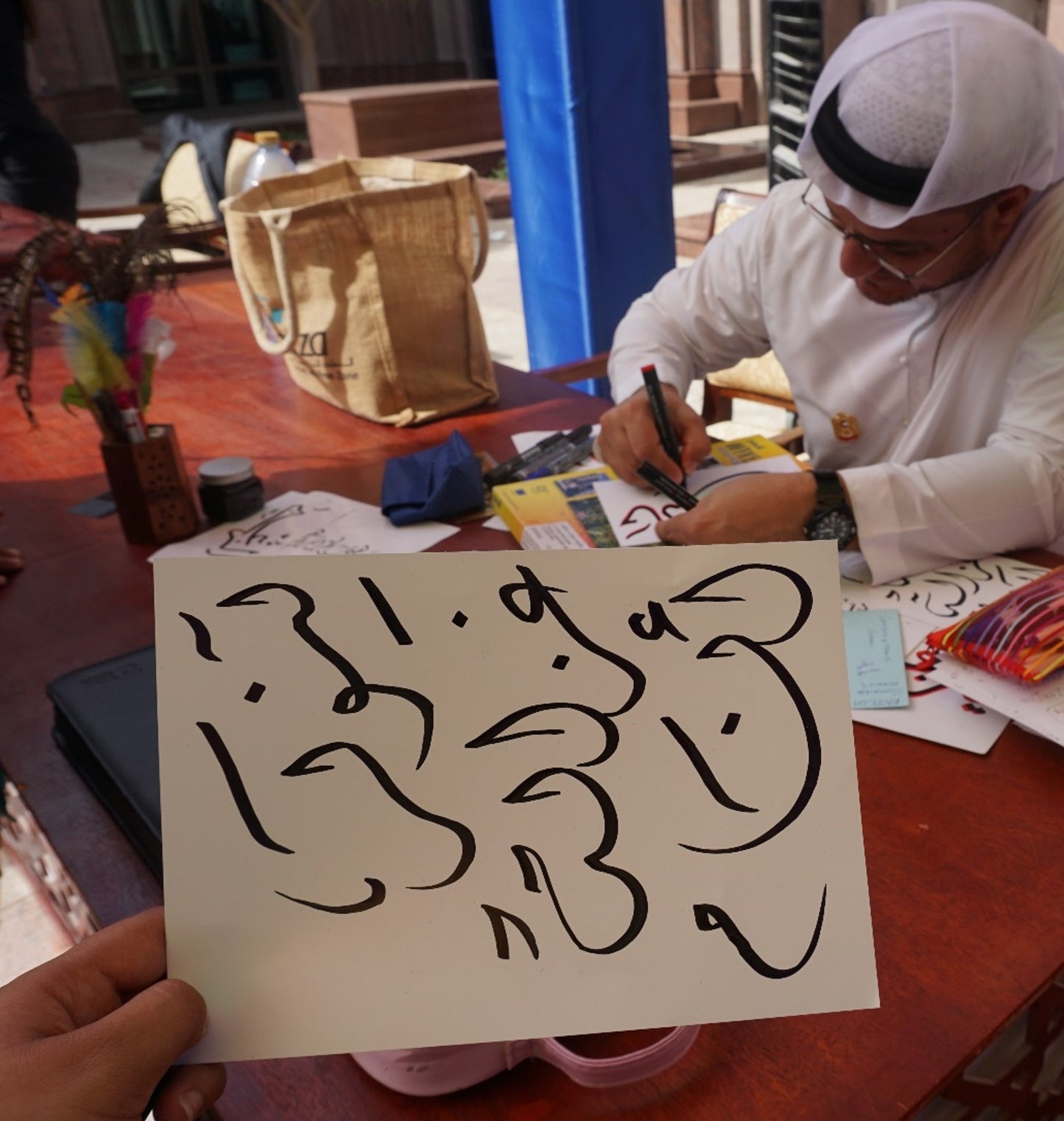 Arabic Calligrapher by Natallia