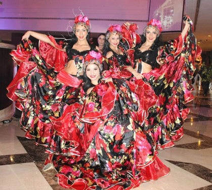 Black and Red Syrian Themed Dancers by Elegant Arts