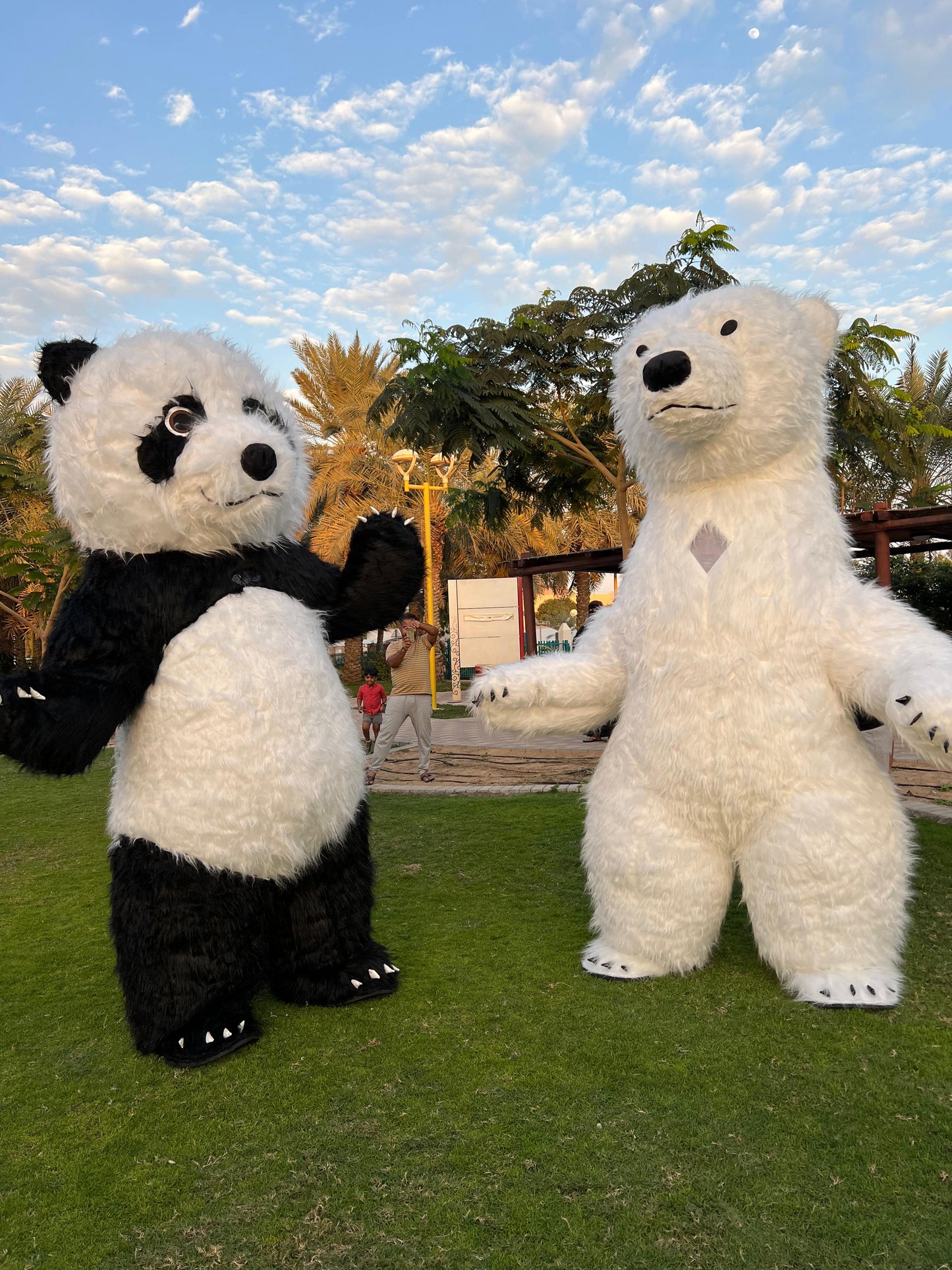 Panda and Polar Bear Mascot