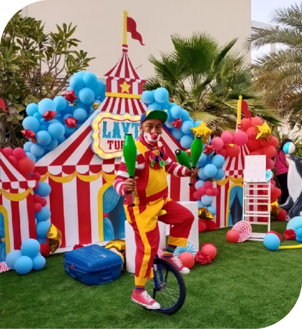 Unicyclist & Stilt Walkers