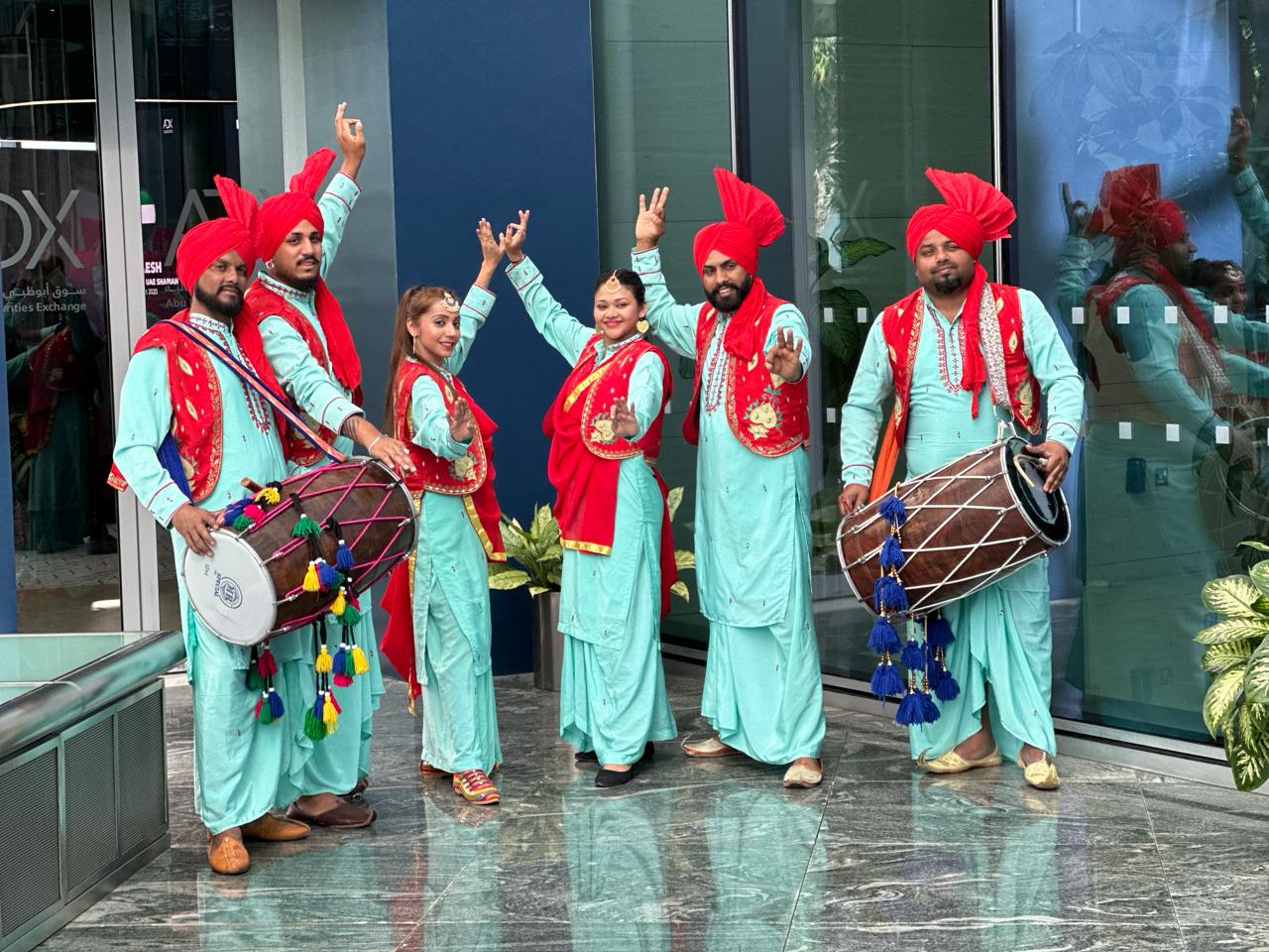 Punjabi dhol players by Hardeep