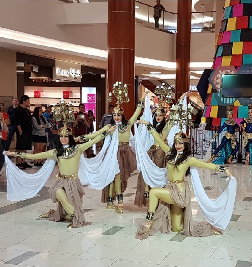 White and Gold Saidi Dancers by Elegant Arts