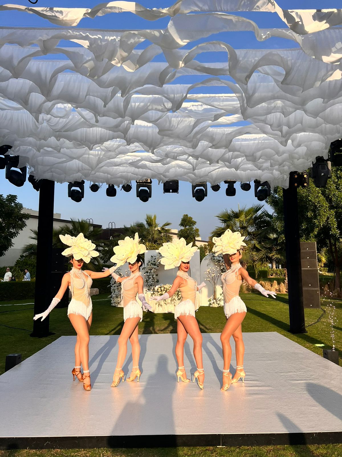 White flower head girl