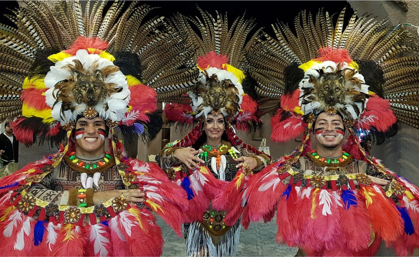 Wild Jungle Red Indian Dancers by Elegant Arts