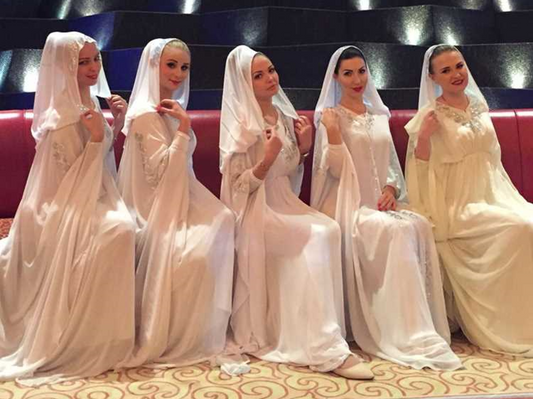 Arabic Hostesses With Traditional Attire By Abu Muhammed
