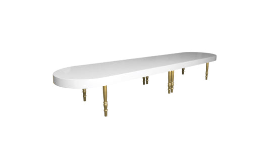 Avalon Oval Gold Dining Table