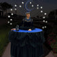 Black and Blue Moon Strolling Table Ladies