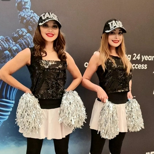 Black and White Cheerleaders