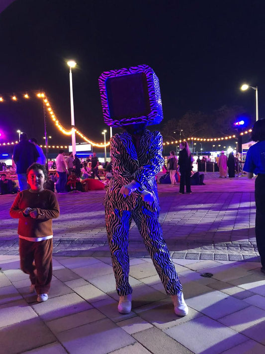 Black and White TV head