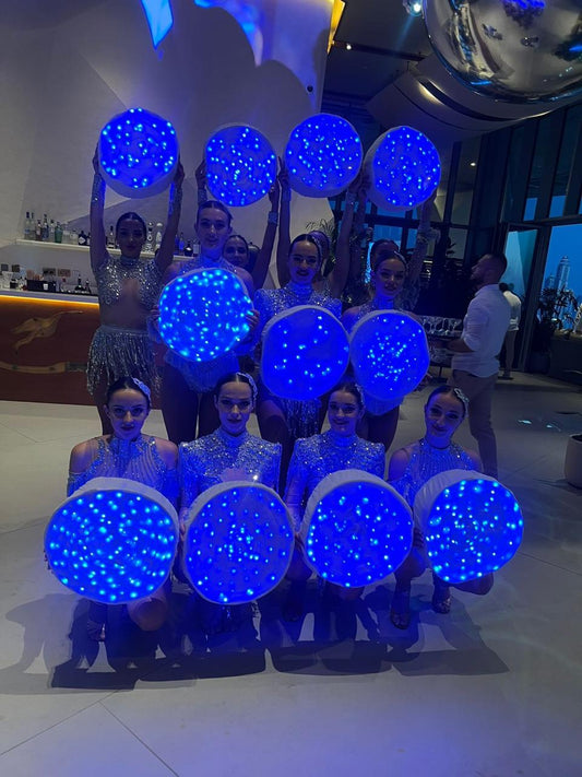 Blue LED Light dancers by Li costa