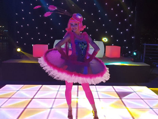 Fancy White Tray Strolling Table Lady