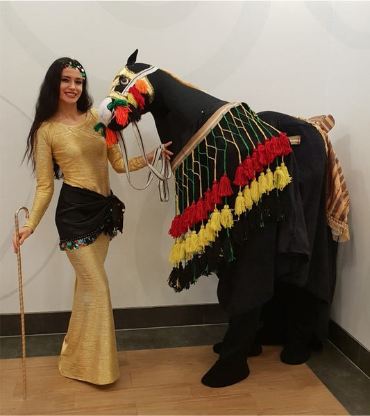 Gold Women and Horse Egyptian Dancer by Elegant Arts