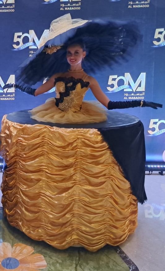 Golden and Black Strolling Table Ladies