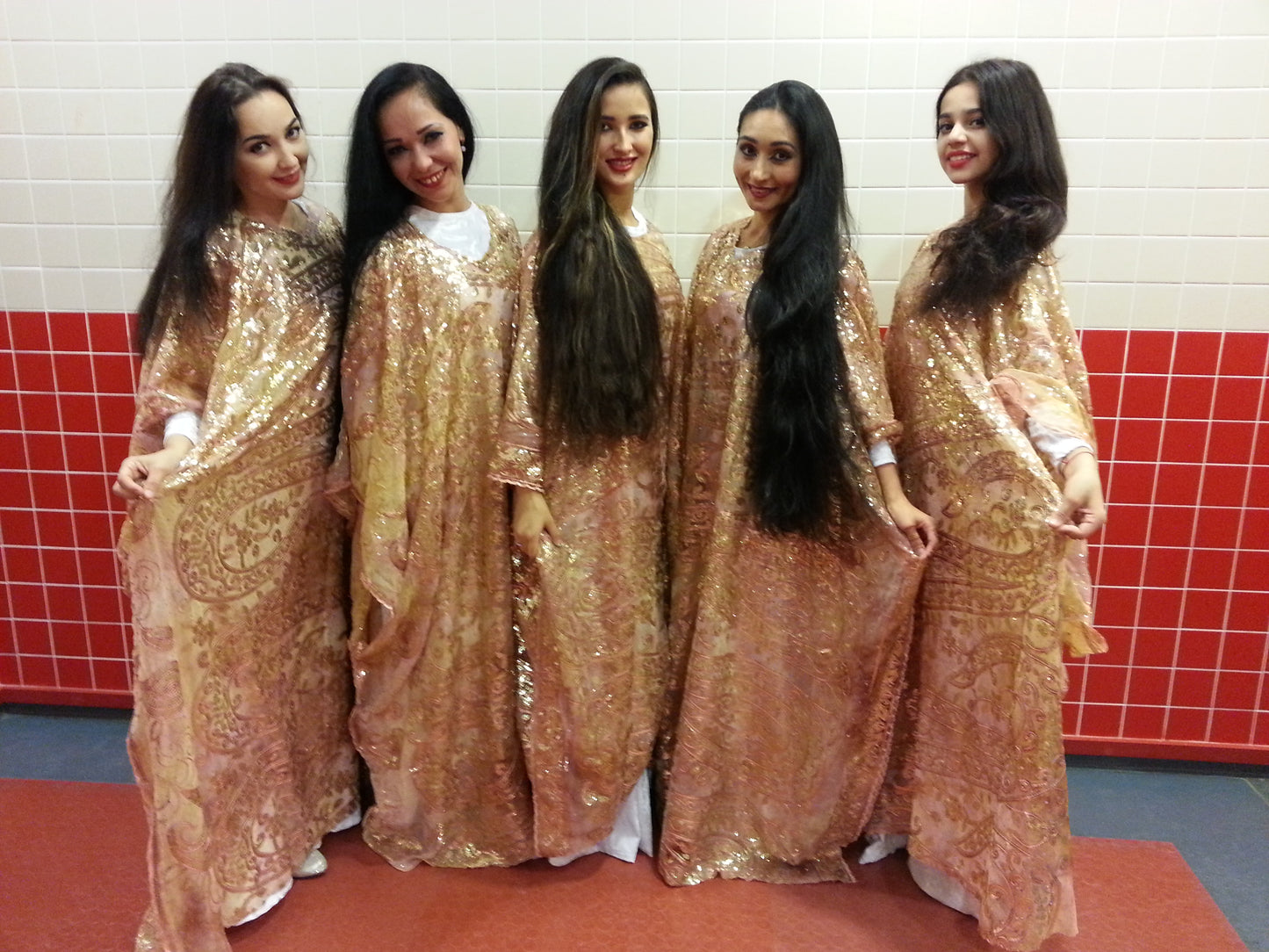 Golden color Khaleeji Dancers by Fidelio Arts