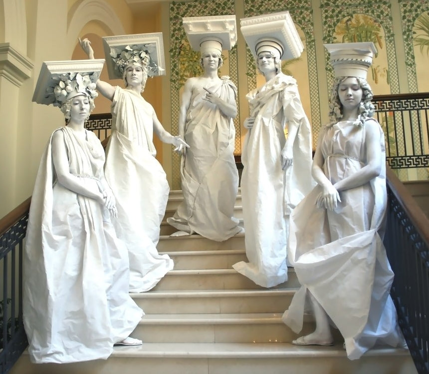 Human statues by The Only Dandy