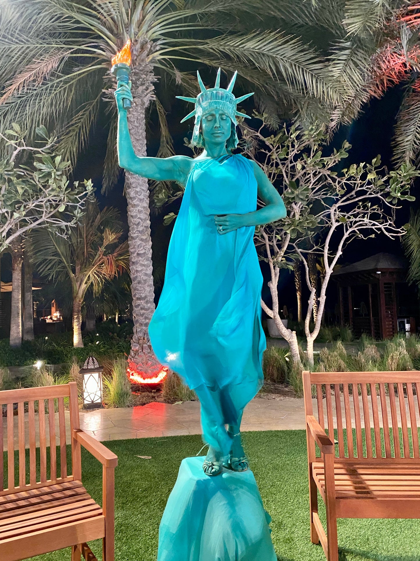 Human statues by The Only Dandy