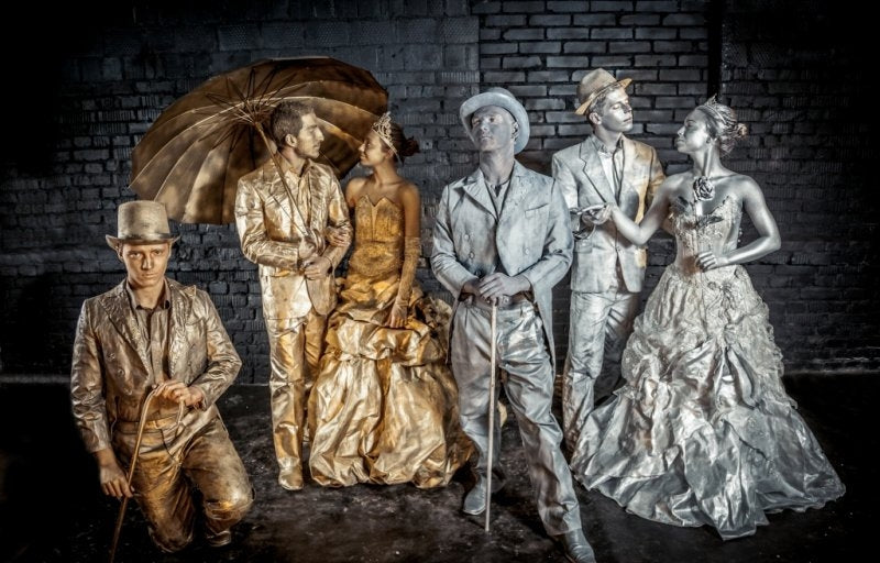 Human statues by The Only Dandy