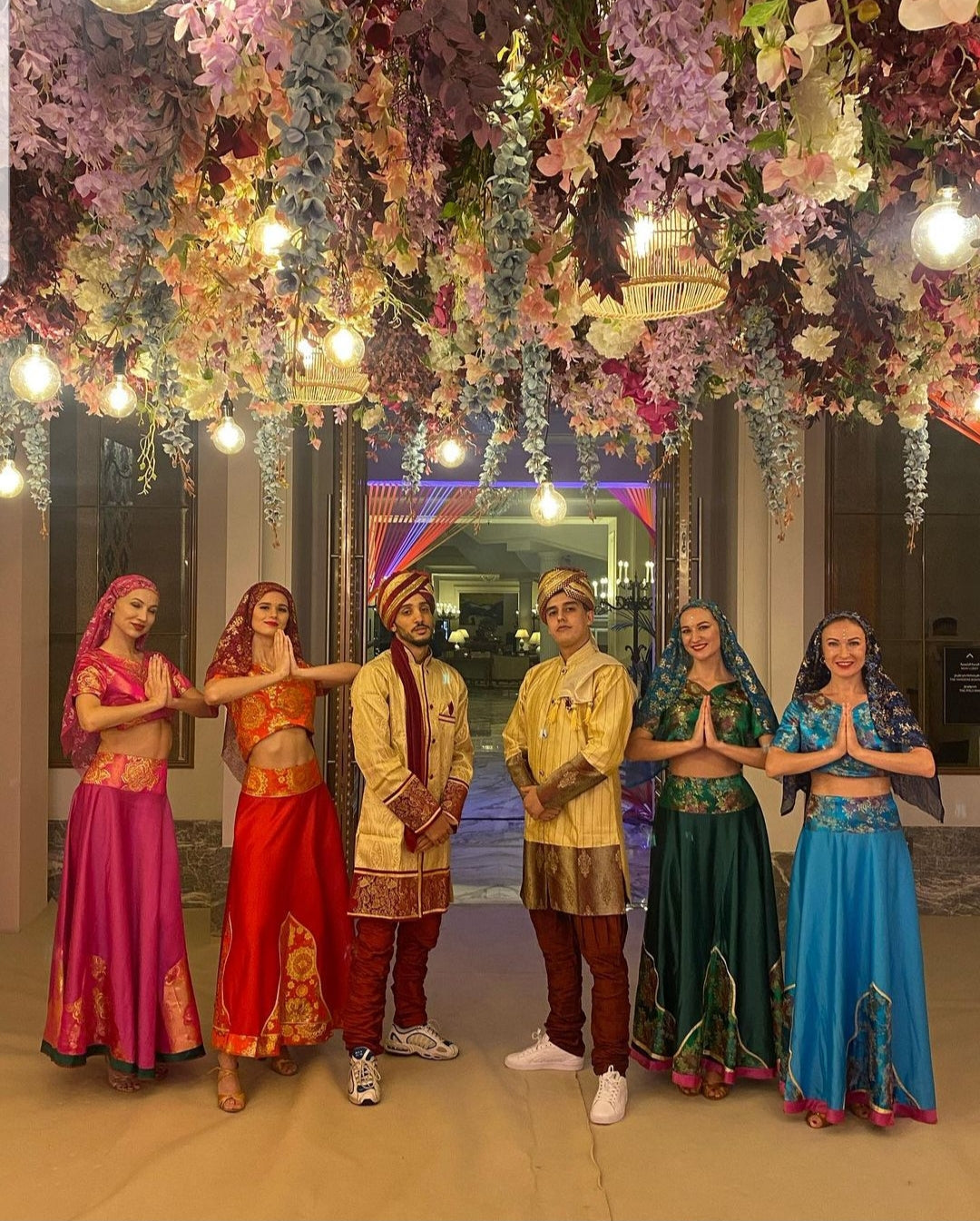 International Bollywood dancers and hostess by Fidelio Arts