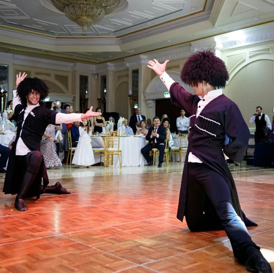 Lezginka Black and White Themed Dancers by Elegant Arts