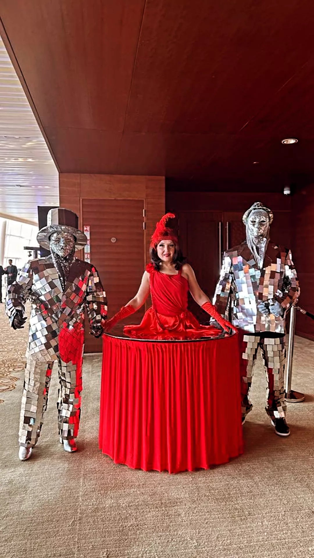 Mirror Man and Strolling Lady