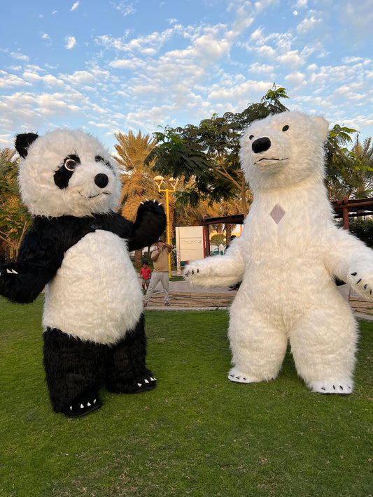 Panda and Polar Bear Mascot