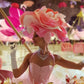 Pink And White Flower Strolling Table Ladies