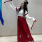 Red and White Feather Kimono dancers by Fidelio Arts