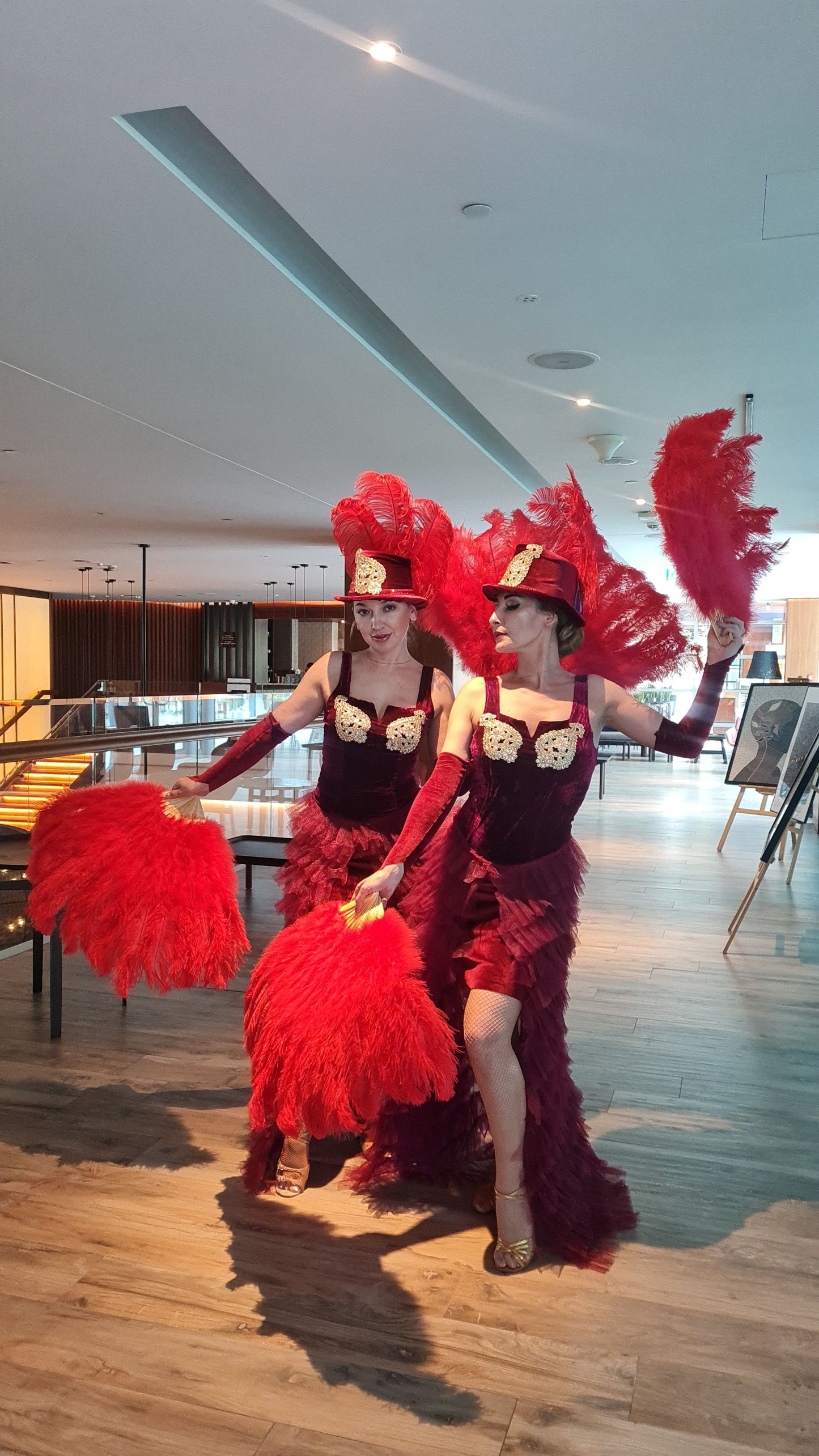 Red feather hostess