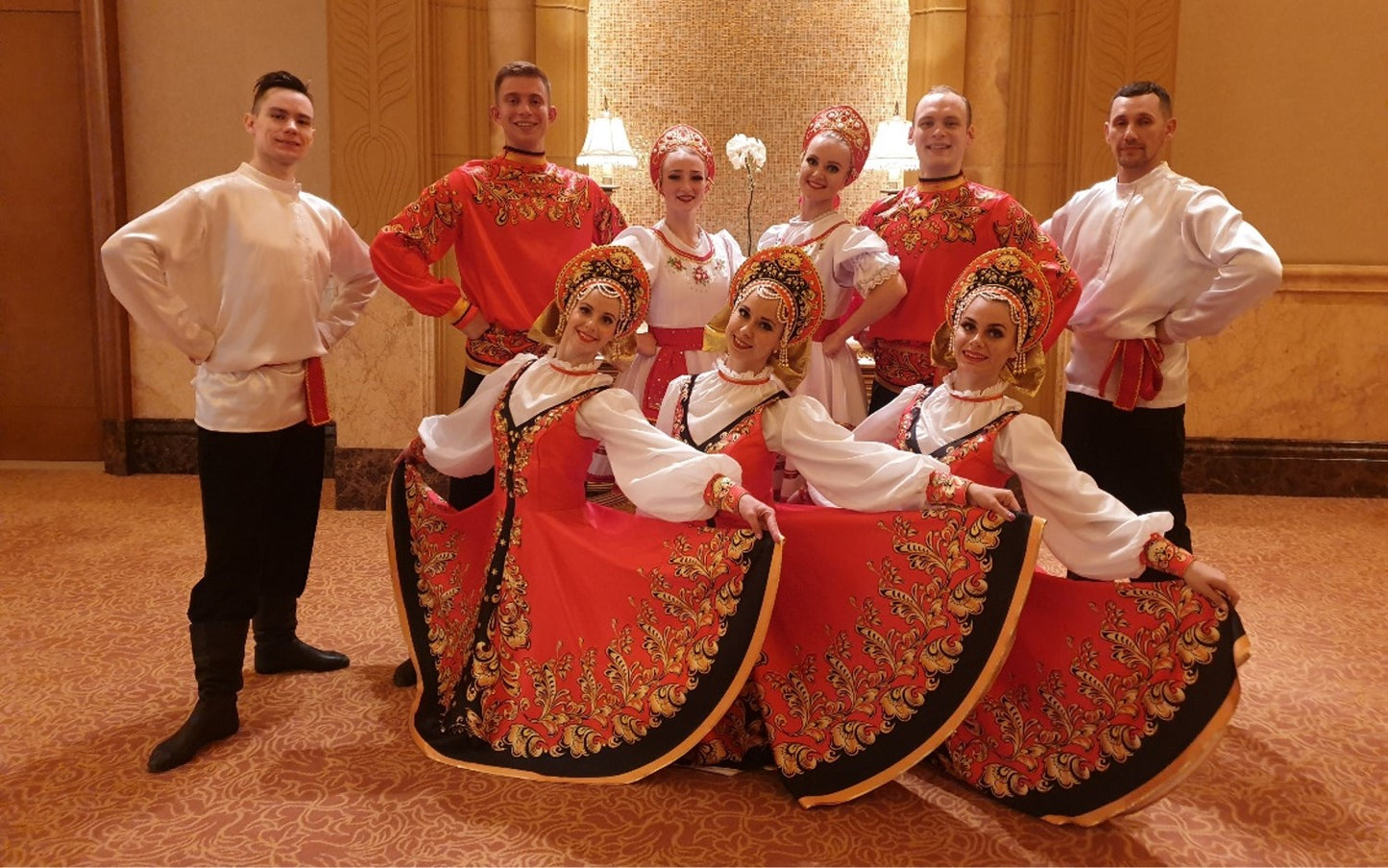 Red and White Syrian Themed Dancers by Elegant Arts