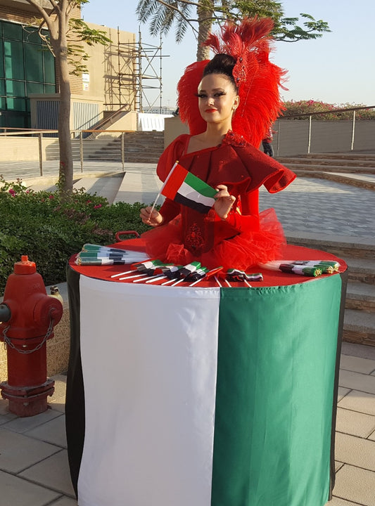 UAE National Day Strolling Table Lady