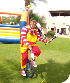 Unicyclist & Stilt Walkers