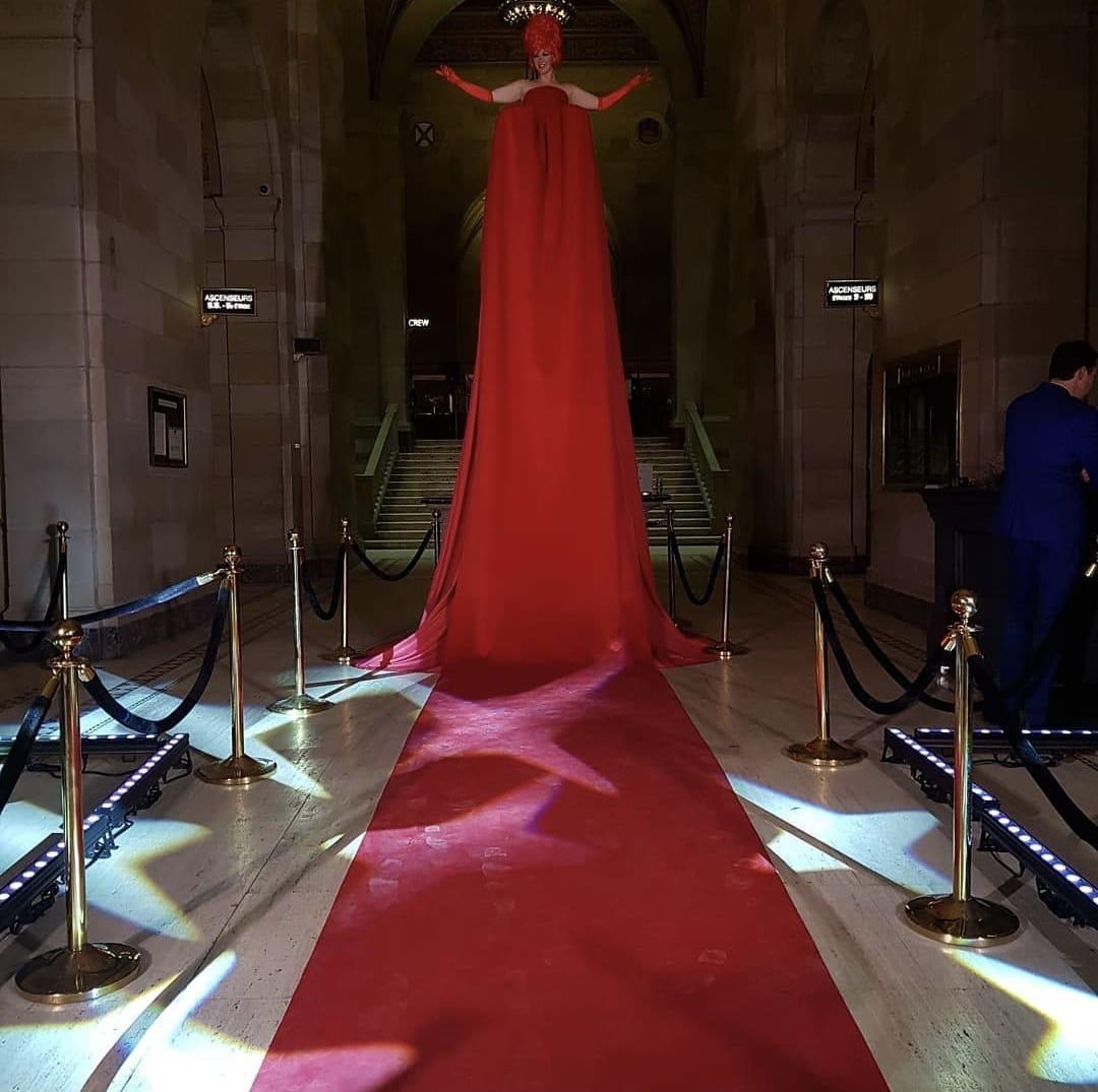 Valentines Stilt Walker
