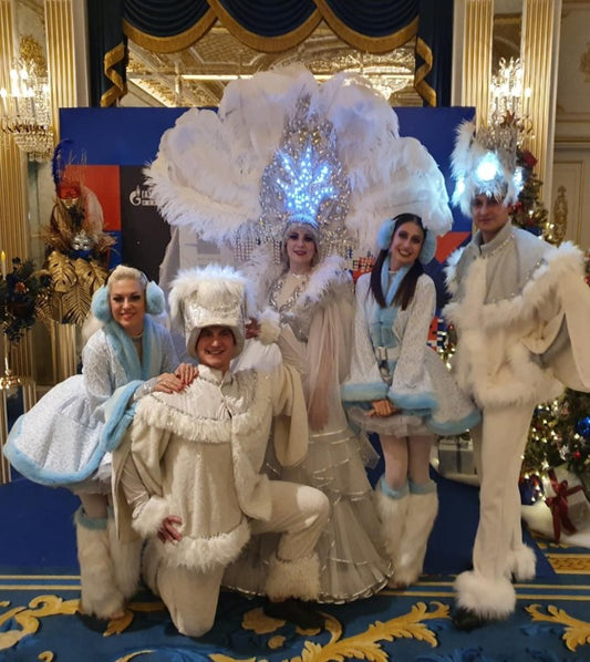 White and Blue Winter Wonderland Parade