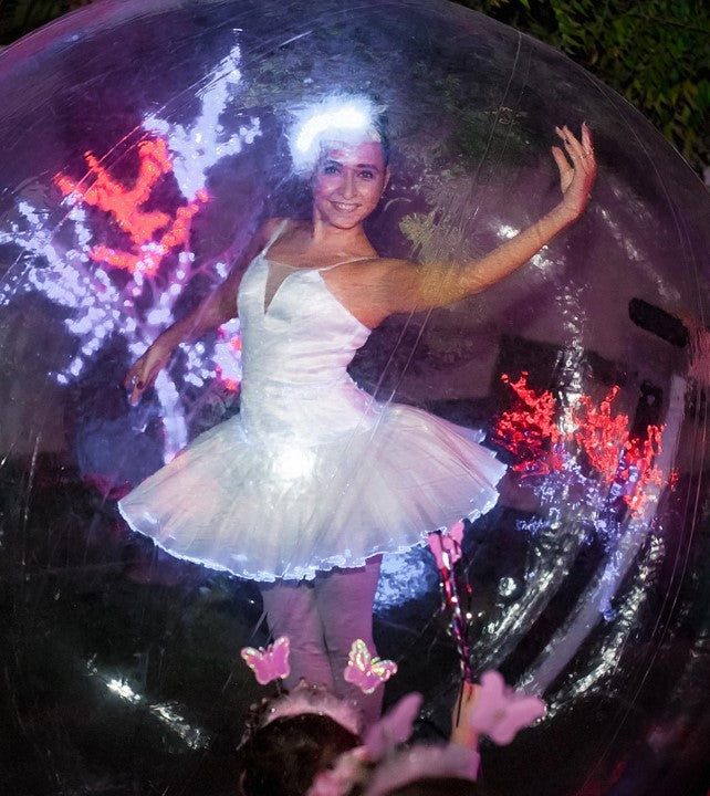 White Snowflake Bubble Ballerina Dancer