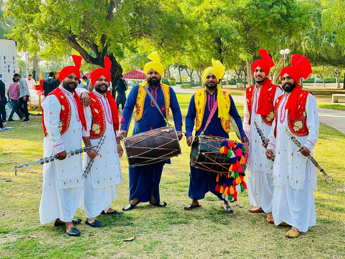 Punjabi dhol players by Hardeep