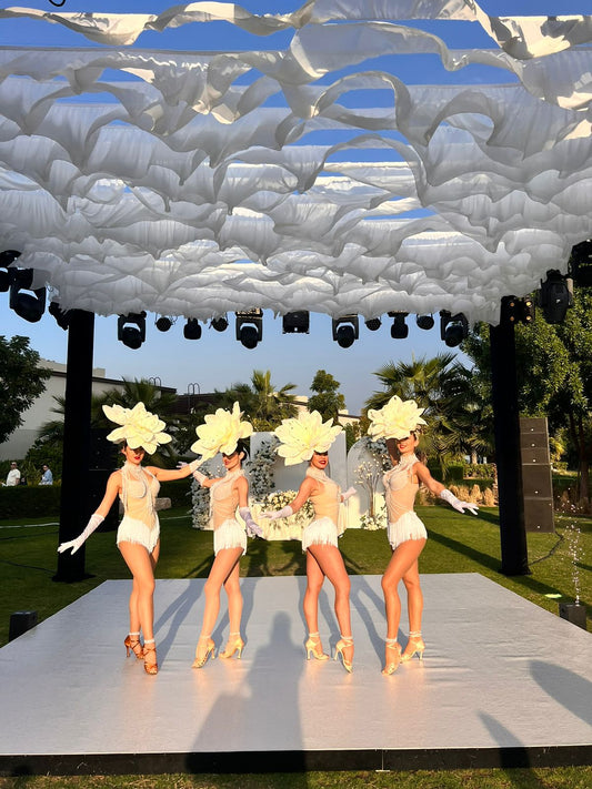 White flower head girl